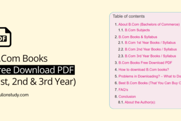 B.Com books PDF free download for all semesters