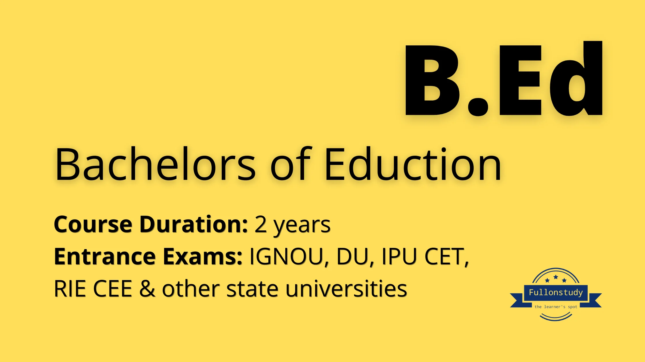 About B.Ed Course