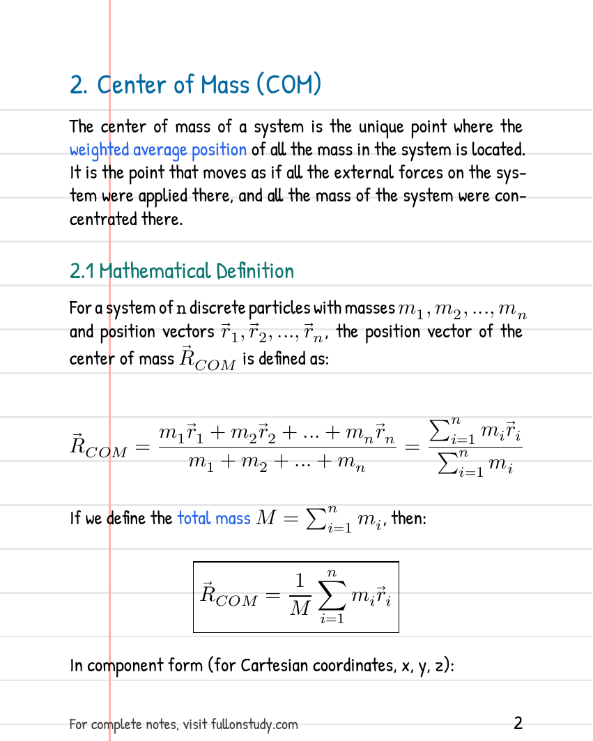 System of Particles and Collisions Preview Page 2
