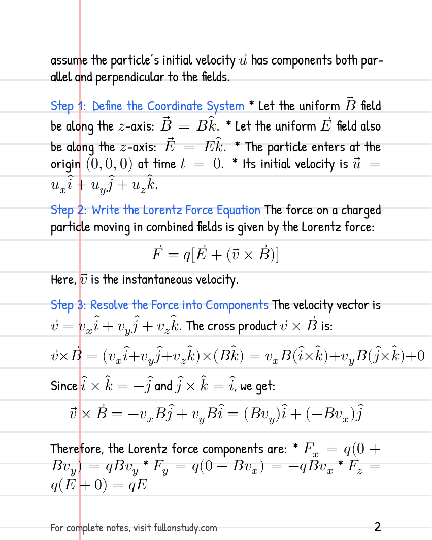 Parallel E and B Fields - Physics Preview Page 2