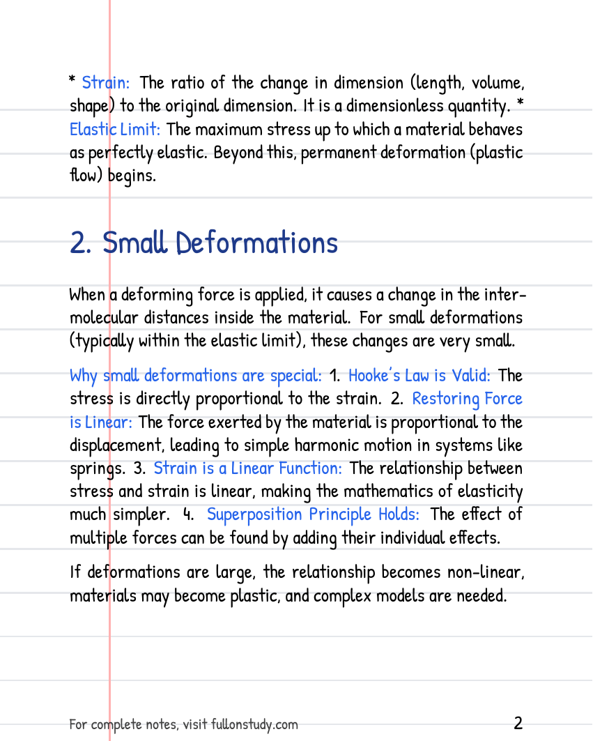 Elasticity - Physics - Properties of Matter Preview Page 2