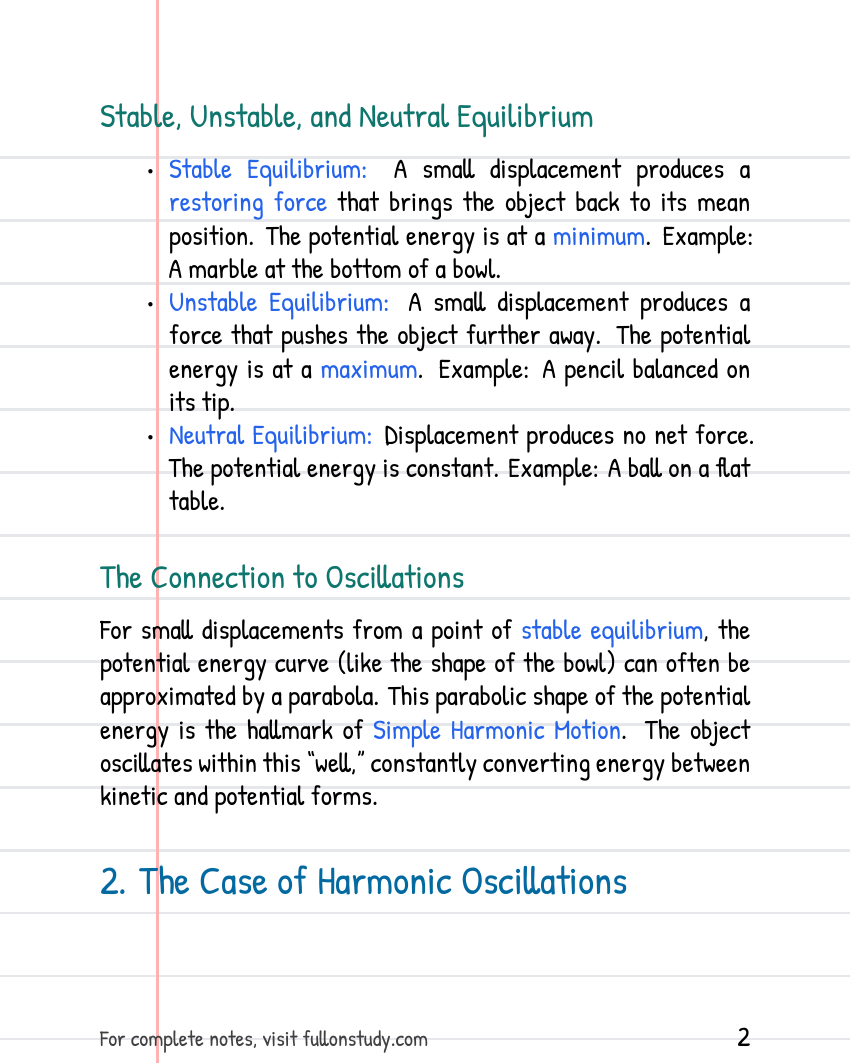 Simple Harmonic Motion Preview Page 2