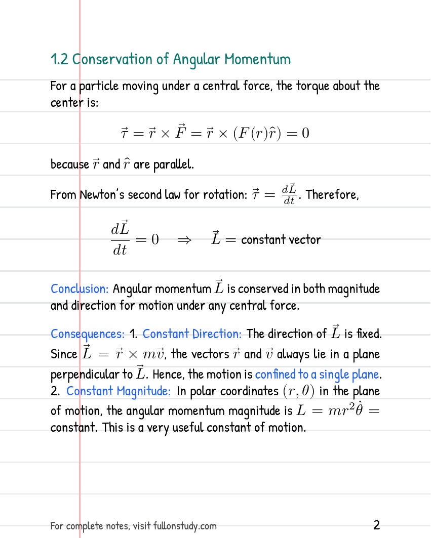 Gravitation & Central Force Preview Page 2