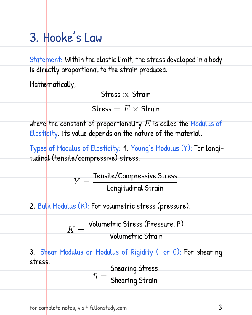 Elasticity - Physics - Properties of Matter Preview Page 3
