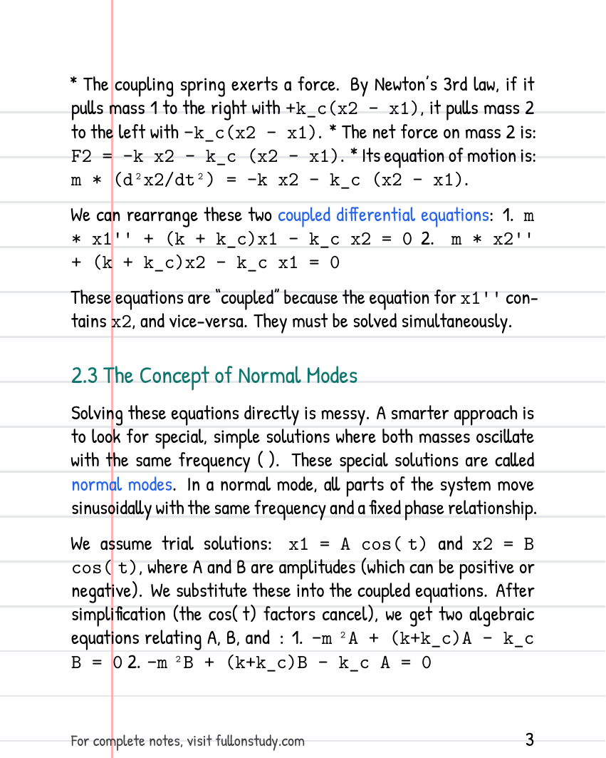 Coupled, Damped and Driven Oscillators Preview Page 3