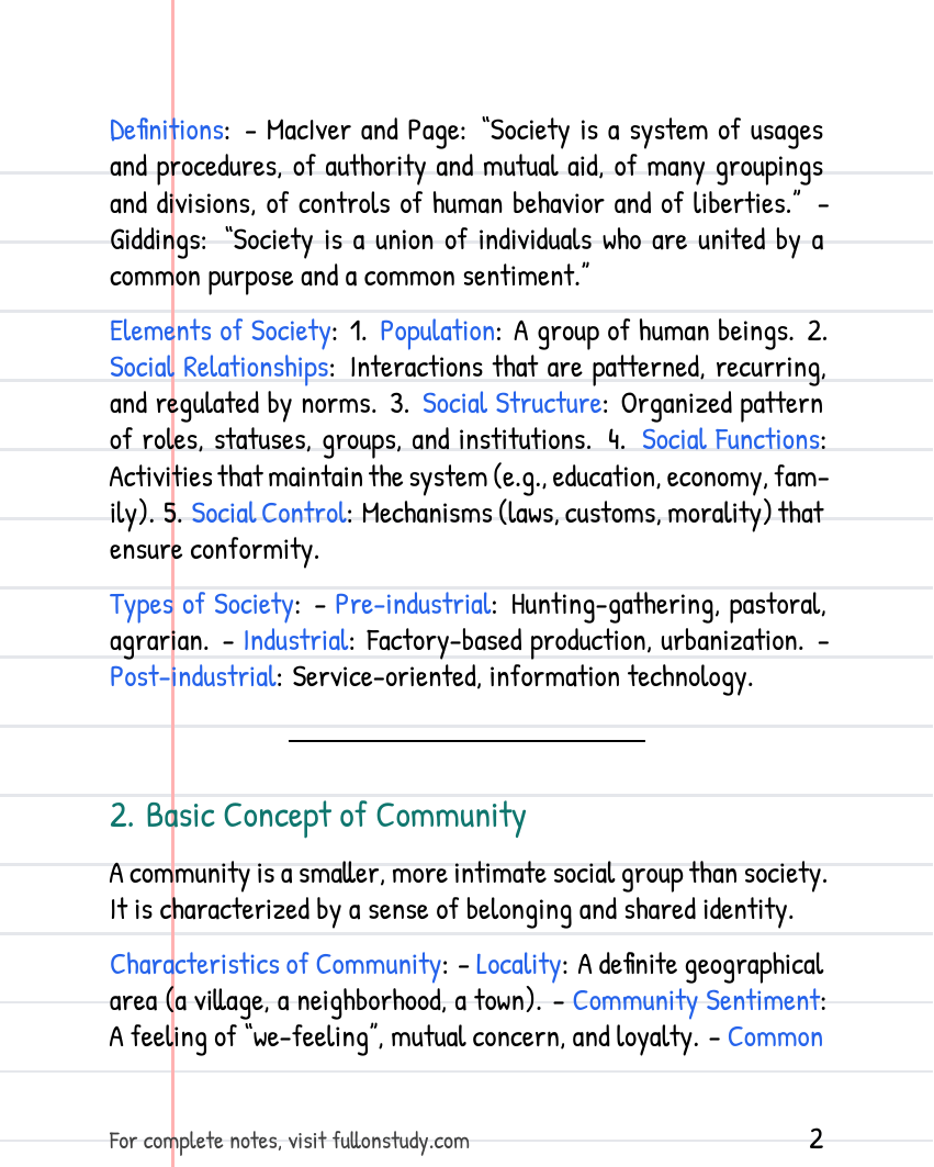 Social structure Preview Page 2