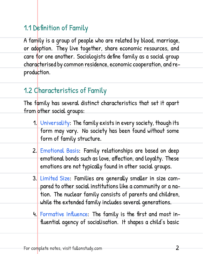 Family and Marriage Preview Page 2