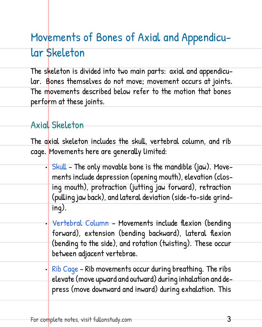 Musculoskeletal system Preview Page 3