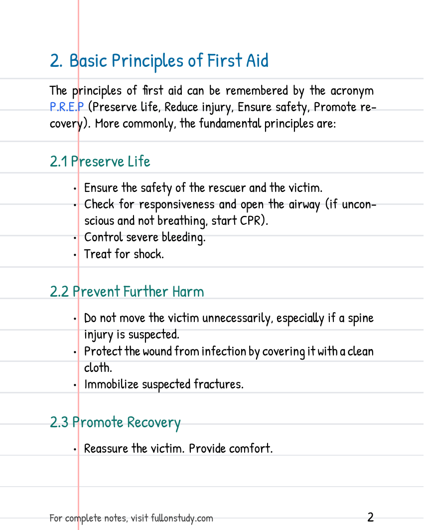 First Aid Preview Page 2
