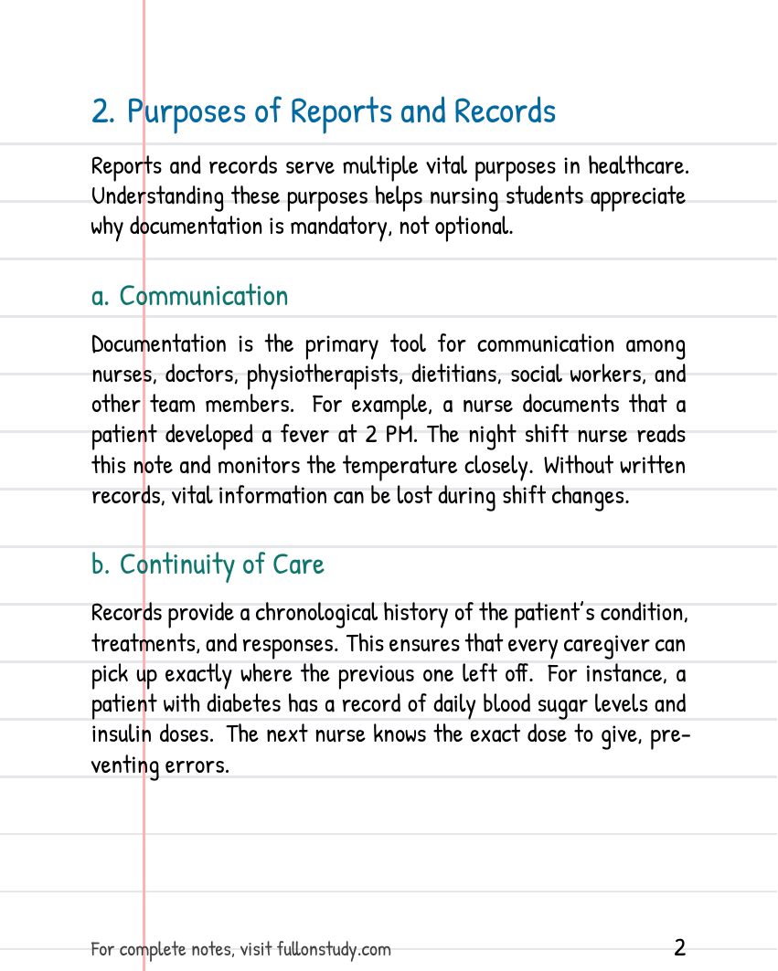 Documentation And Reporting Preview Page 2