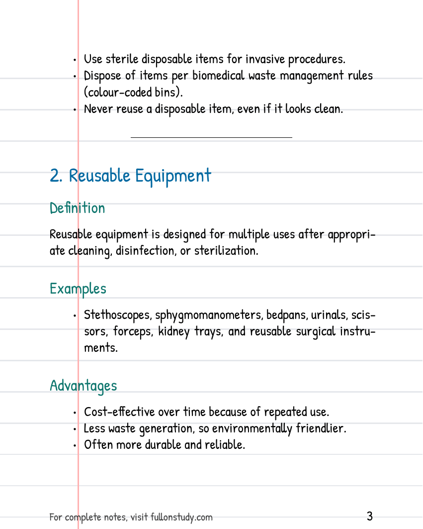 Equipment And Linen Preview Page 3