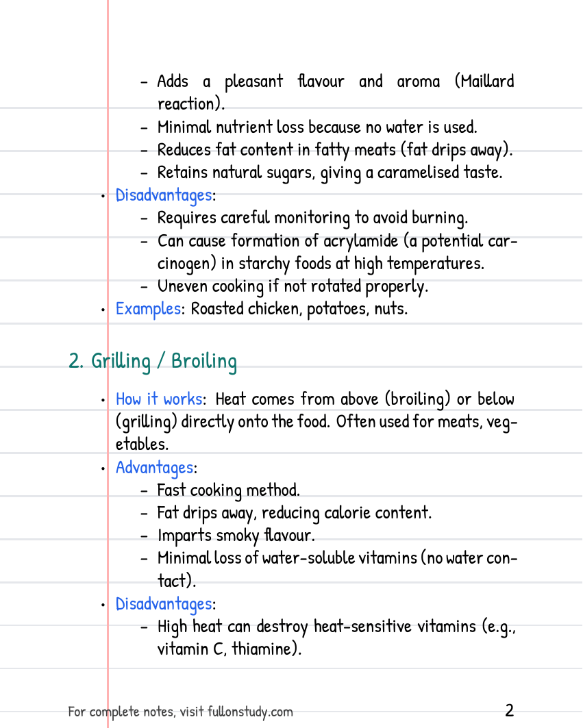 Cookery Rules and Preservation of Nutrients Preview Page 2