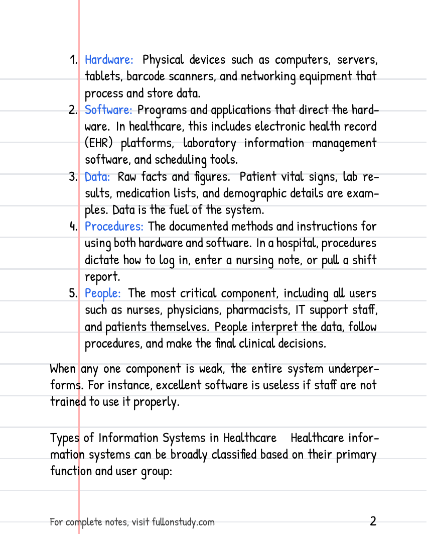Information Systems in Healthcare Preview Page 2
