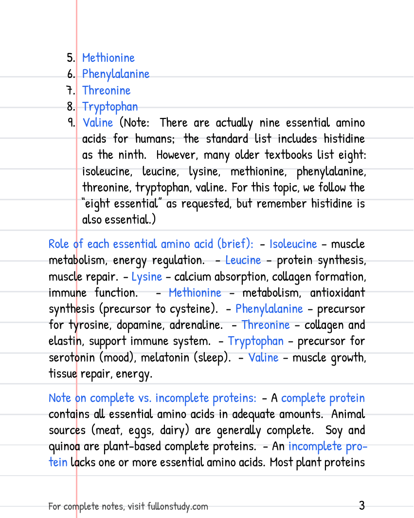Proteins Preview Page 3