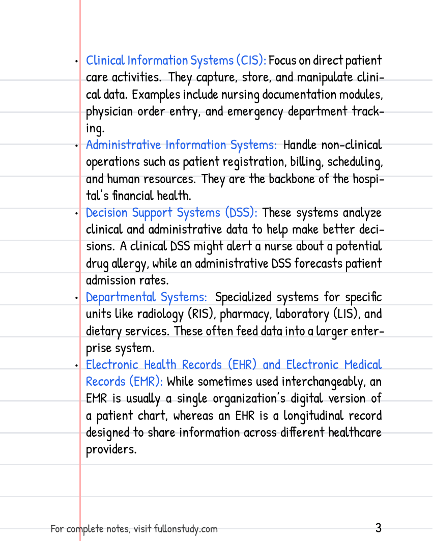 Information Systems in Healthcare Preview Page 3