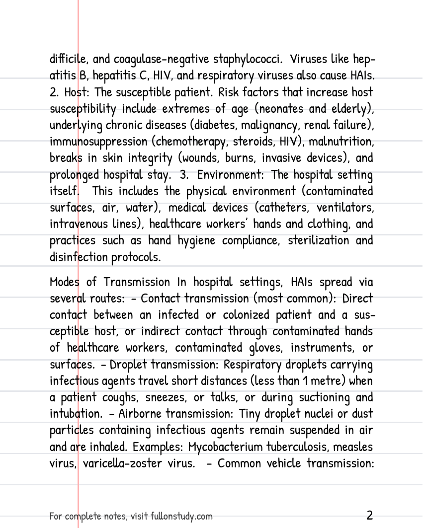 HAI (Hospital acquired Infection) Preview Page 2