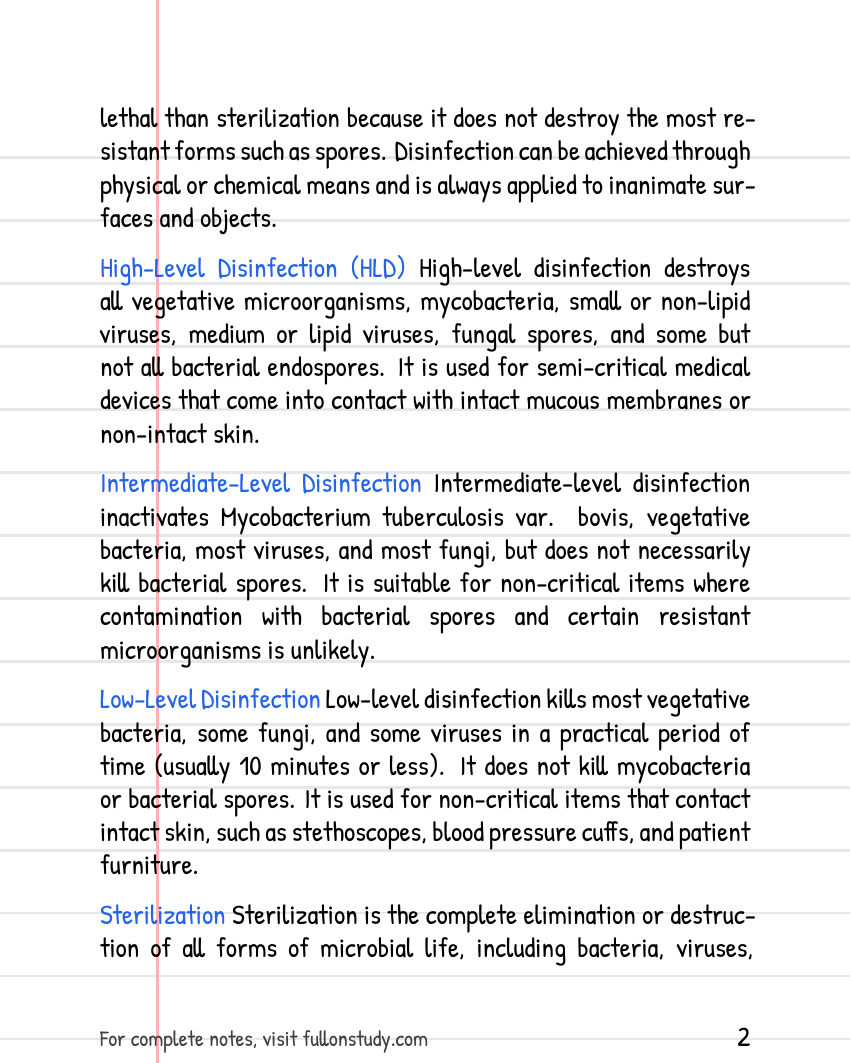 Disinfection and sterilization Preview Page 2