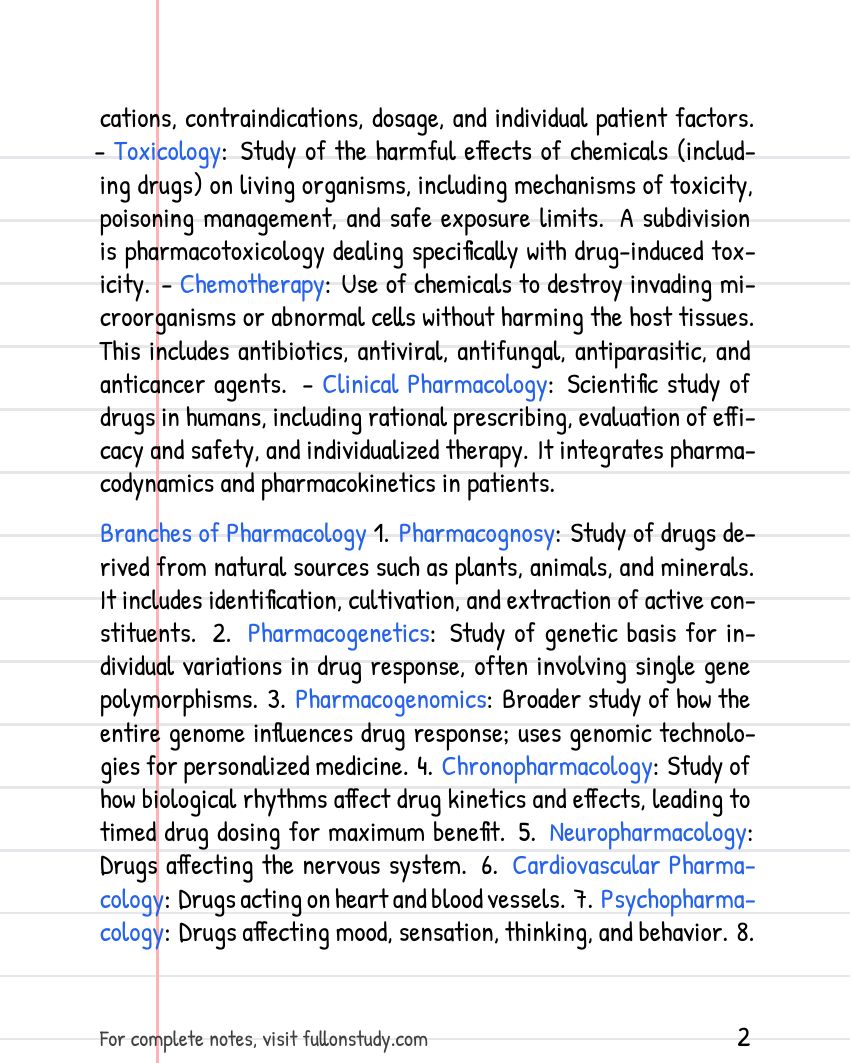Introduction to Pharmacology Preview Page 2
