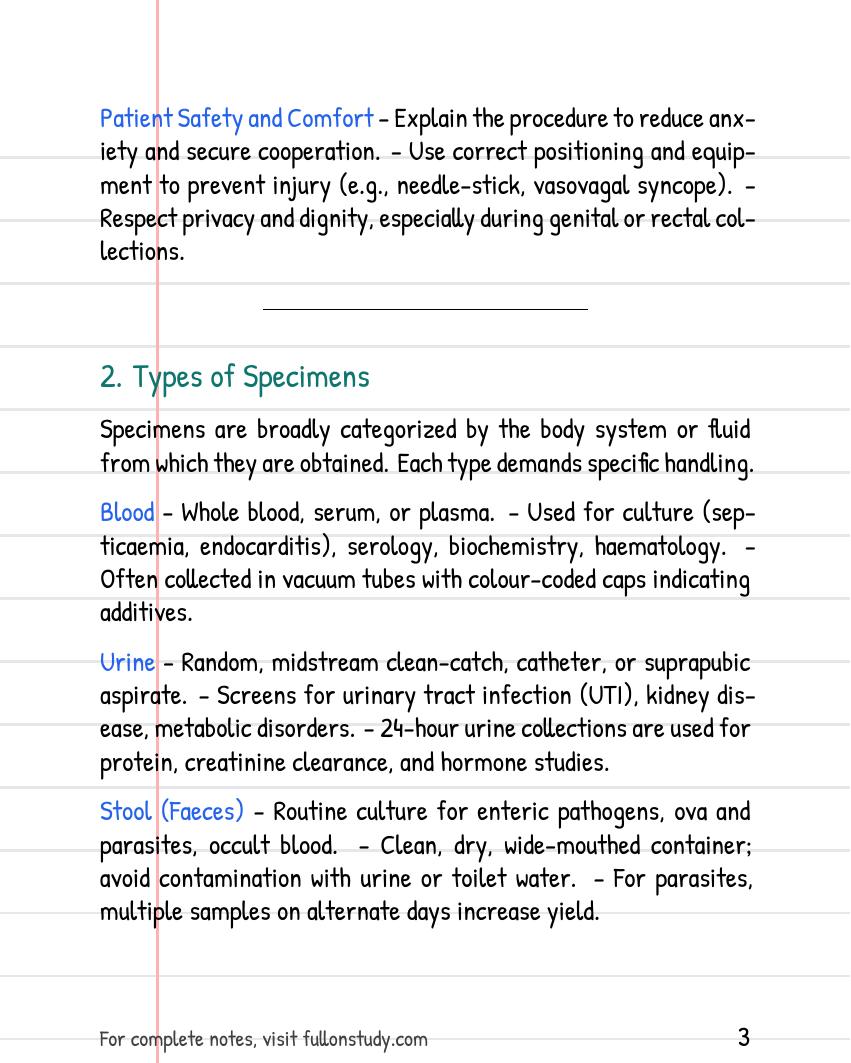 Specimen Collection Preview Page 3
