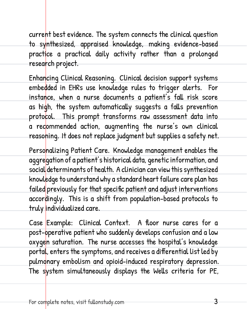 Clinical Knowledge & Decision Making Preview Page 3