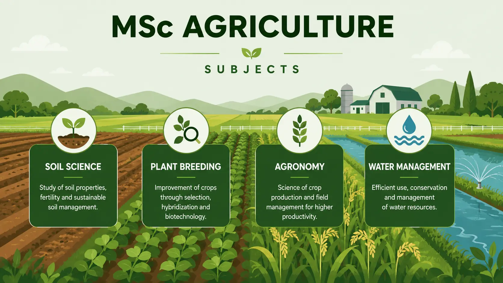 MSc Subject List 2026-27 (All Subjects Covered) MSc Agriculture Subjects List