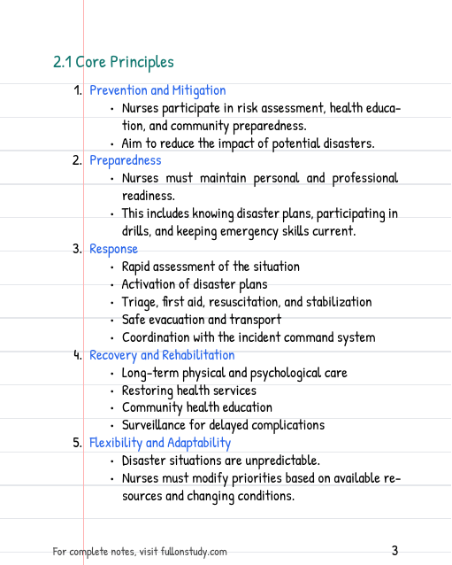Nursing Management of Emergency and Disaster Situations Preview Page 3