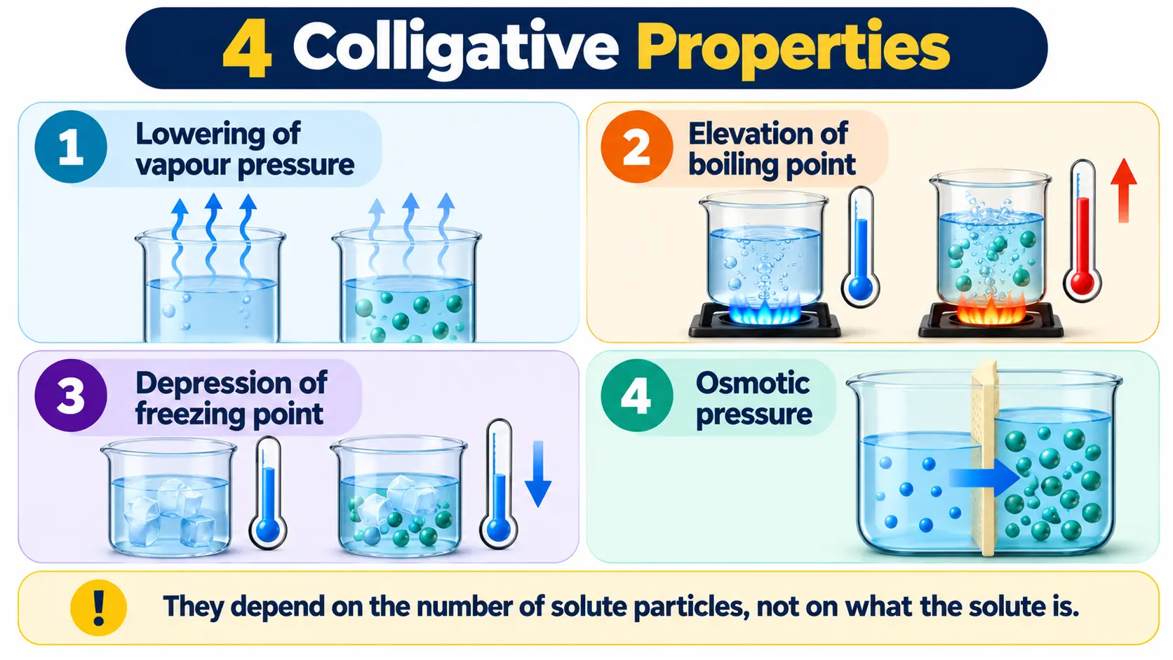 BSc 3rd Year Chemistry Notes (Sem V & VI) Colligative Properties Chemistry Infographic