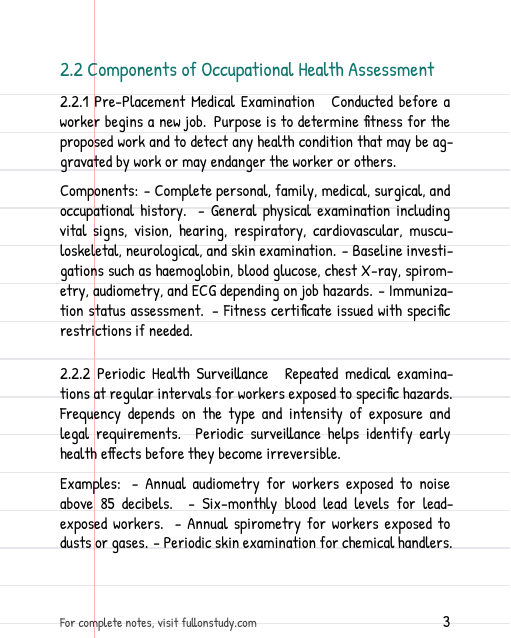 Nursing Management of Occupational and Industrial Disorders Preview Page 3