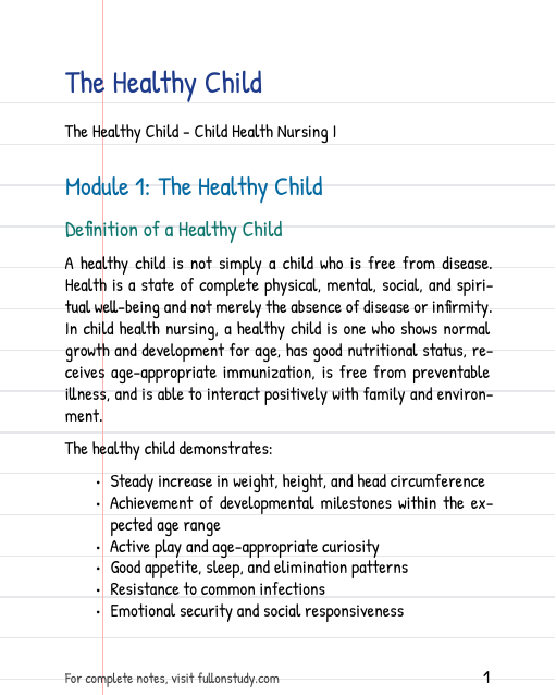 The Healthy Child Preview Page 1
