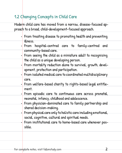 Modern Concepts of Child Care Preview Page 2